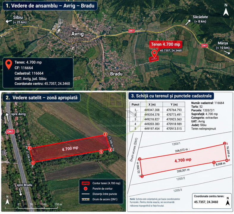 🌳 TEREN EXTRAVILAN 4.700 MP – AVrig, lângă pădure | 55.000 €