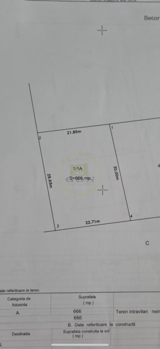 Teren intravilan, 666mp, sat Lesile, Simnicul de Sus