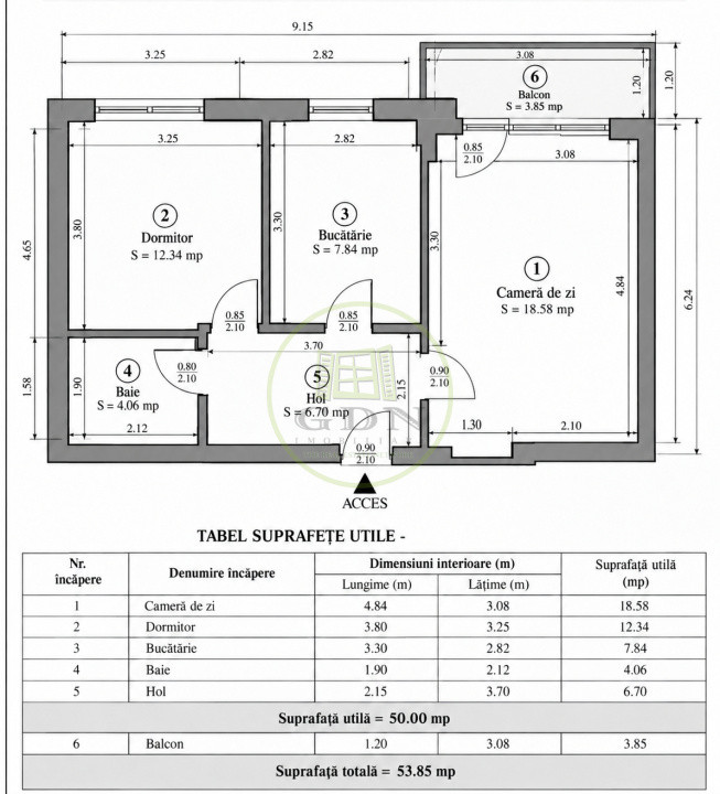 Vânzare apartament decomansat de 2 camere Tractorul Coresi Brașov