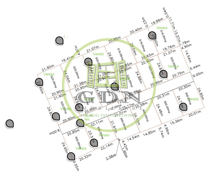 Teren intravilan parcelat de 10365mp, Șimnicu de Sus, sat Duțulești