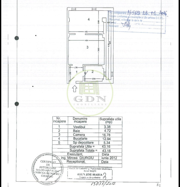 GARSONIERĂ SPAȚIOASĂ DE VÂNZARE – ZONA PARCUL SEBASTIAN | 76.000 €