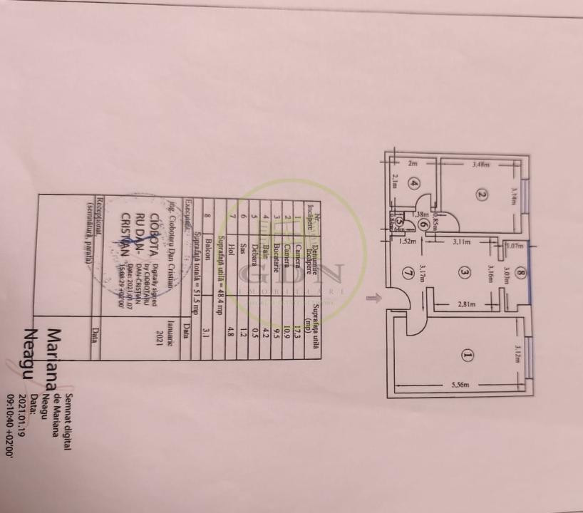 Apartament cu 2 camere decomandat, renovat, etaj 6/8 | Rahova – Sector 5