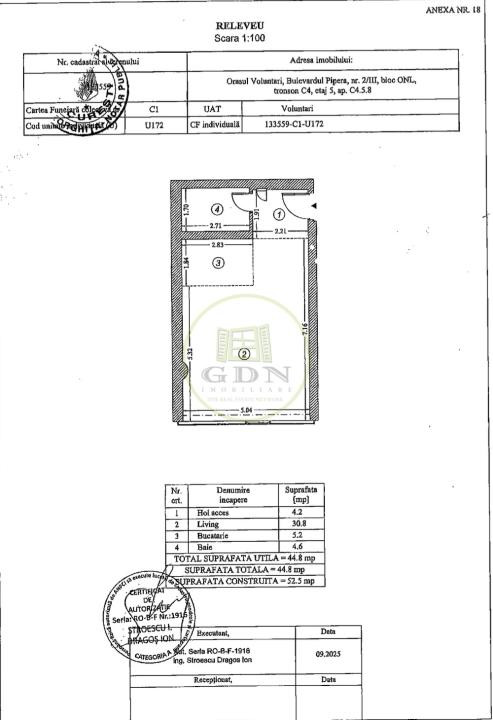 ONE NORTH LOFTS | Studio premium 45 mp | Etaj 5 | Pipera