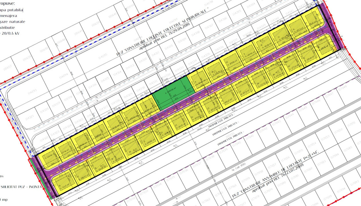 Teren intravilan Sanpetru, Str. George Cosbuc, PUZ aprobat