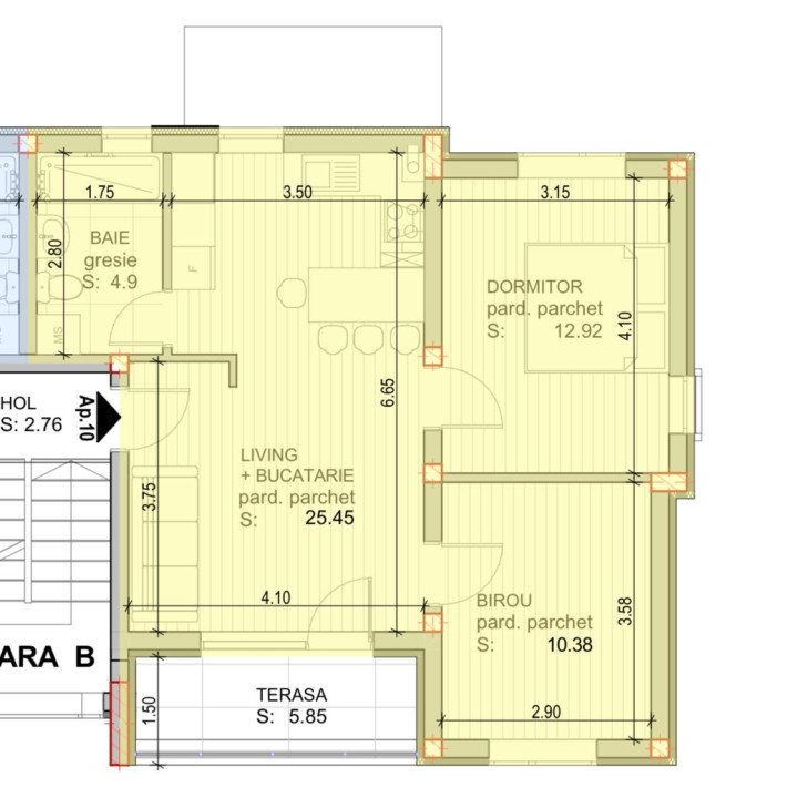 Apartament 3 camere - Lamaitei bloc nou